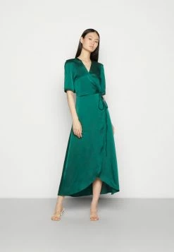 WAL G. EVA WRAP MIDI DRESS - Day Dress - Forest Green