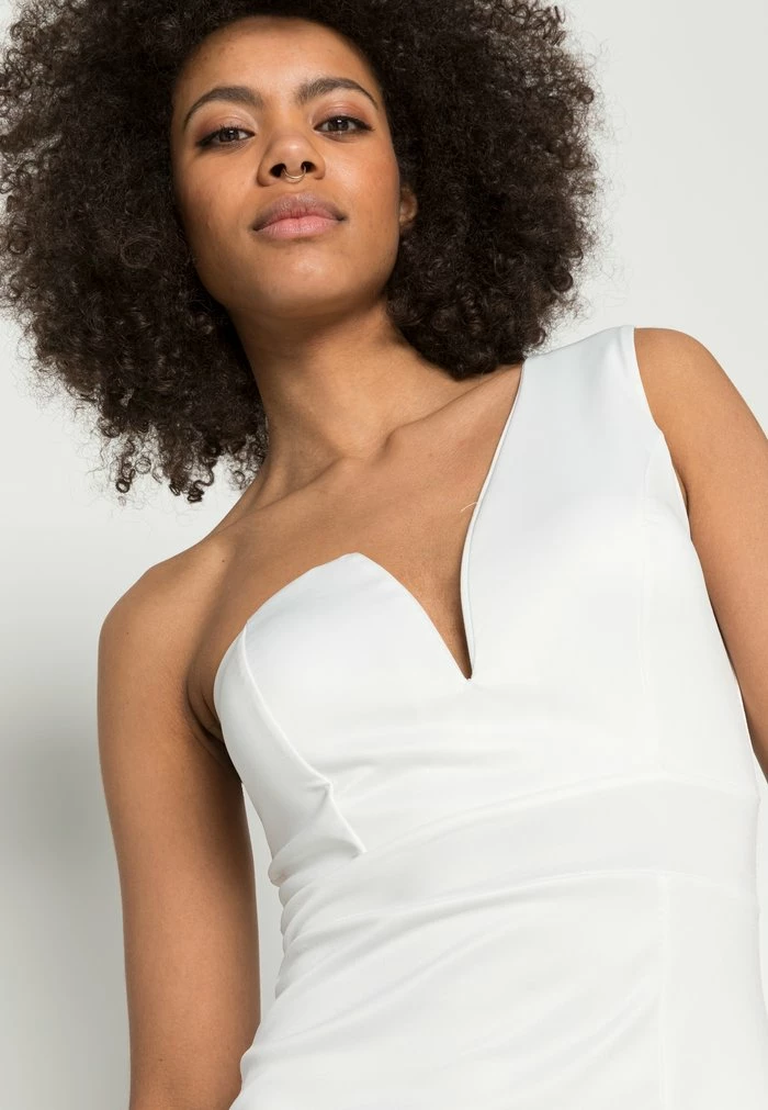 GIGI ONE SLEEVE MIDI DRESS - Cocktail dress / Party dress - white WAL G. GIGI ONE SLEEVE MIDI DRESS - Cocktail Dress / Party Dress - White -WAL G. Sales Store ddc6b87abba141eebdebbfd949c60378