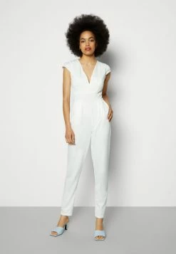 WAL G. SHORT SLEEVE V NECK - Jumpsuit - White 3 WAL G. SHORT SLEEVE V NECK - Jumpsuit - White -WAL G. Sales Store de9cac37c6cc496c91b2aa19794e55da