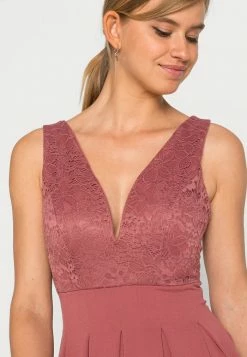 WAL G. V NECK SKATER - Cocktail Dress / Party Dress - Dark Mauve Pink -WAL G. Sales Store def384ddb21542d3ad9ae46e0a218a16