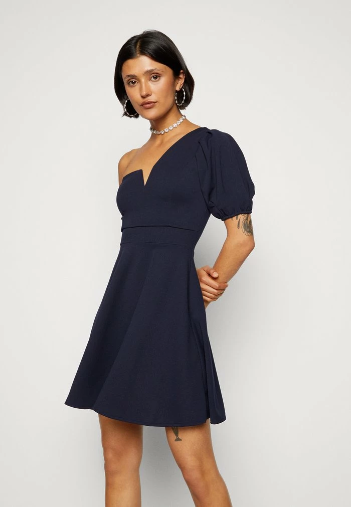 ZALORA ONE SLEEVE SKATER DRESS - Jersey dress - navy blue WAL G. ZALORA ONE SLEEVE SKATER DRESS - Jersey Dress - Navy Blue -WAL G. Sales Store e212c73567ca4086974f4e731393eb4d