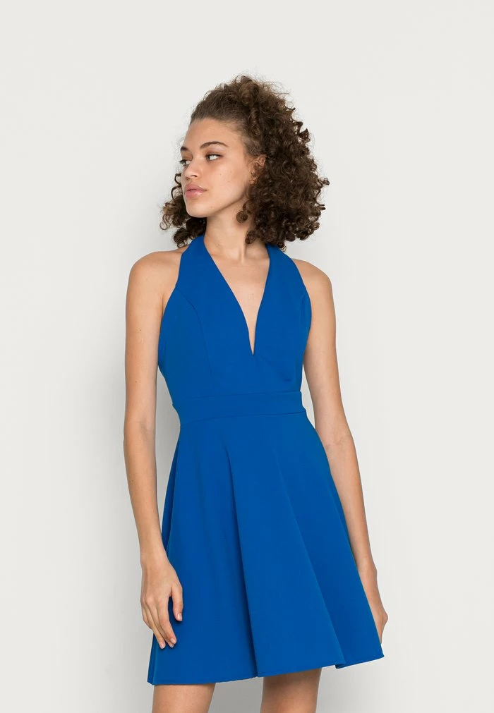 CHELSEA HALTER NECK SKATER DRESS - Cocktail dress / Party dress - royal blue WAL G. CHELSEA HALTER NECK SKATER DRESS - Cocktail Dress / Party Dress - Royal Blue -WAL G. Sales Store e21423b83e26465ba20ca71f7e721fb4