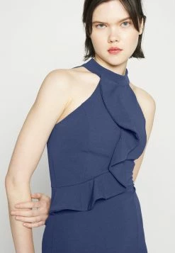 WAL G. SASHA FRILL NECK MIDI DRESS - Jersey Dress - Denim Blue 3 WAL G. SASHA FRILL NECK MIDI DRESS - Jersey Dress - Denim Blue -WAL G. Sales Store e43f2239839d46b0a909ddb26bf82187