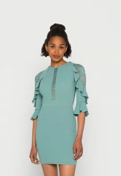 WAL G. MARLEE FRILL DRESS - Cocktail Dress / Party Dress - Sage Green