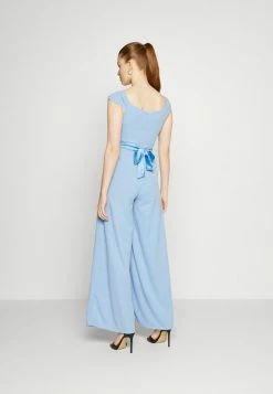WAL G. WGXZL WEDDING - TEO V NECK WIDE LEG BOW JUMPSUIT - Jumpsuit - Cornflower Blue -WAL G. Sales Store e5aed40a03694155be07c3b37e066644