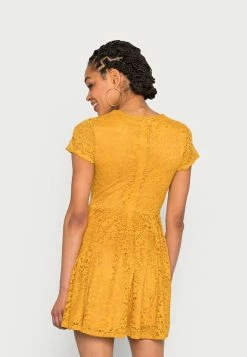 WAL G. BELLE SKATER DRESS - Cocktail Dress / Party Dress - Dark Yellow -WAL G. Sales Store e7821f954ea74687ac29e776763edc0e
