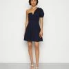 WAL G. ZALORA ONE SLEEVE SKATER DRESS - Jersey Dress - Navy Blue