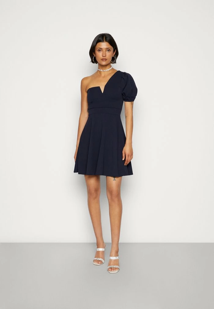 ZALORA ONE SLEEVE SKATER DRESS - Jersey dress - navy blue WAL G. ZALORA ONE SLEEVE SKATER DRESS - Jersey Dress - Navy Blue -WAL G. Sales Store e89301ef51334e6a9d1853f6ed5aee1b