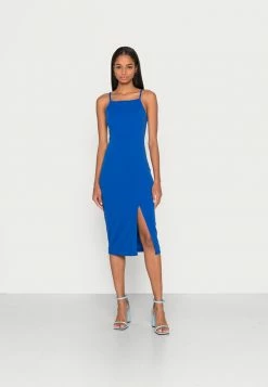 WAL G. STRAPPY SQUARE NECK MIDI DRESS - Shift Dress - Electric Blue