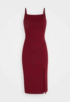 WAL G. STRAPPY SQUARE NECK MIDI DRESS - Shift Dress - Berry Wine -WAL G. Sales Store ed7946a7e7294d0380496658eb6dbf7e