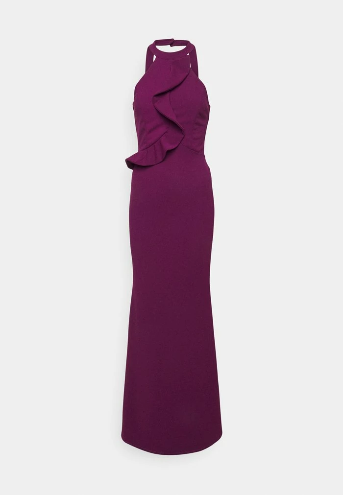TILLY RUFFLE HALTER NECK MAXI DRESS - Cocktail dress / Party dress - plum WAL G. TILLY RUFFLE HALTER NECK MAXI DRESS - Cocktail Dress / Party Dress - Plum -WAL G. Sales Store ee99476aaab246e28a82a93c7acdbc32