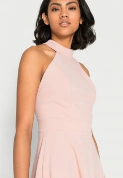 WAL G. MAJA HALTER NECK STRAPPY BACK SKATER DRESS - Cocktail Dress / Party Dress - Blush Pink -WAL G. Sales Store ef0b7afed86a4b959e6c8e38af8f39de