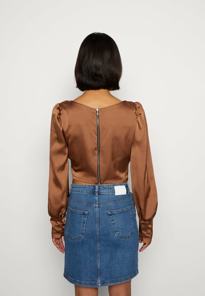 MIA LONG SLEEVE - Blouse - brown WAL G. MIA LONG SLEEVE - Blouse - Brown -WAL G. Sales Store ef96e02d7a9d408dbd1693197508eedc