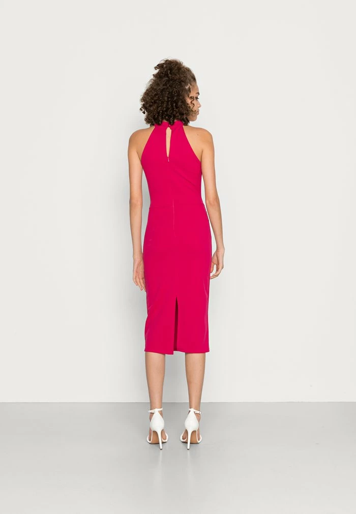 STACE HALTER NECK MIDI DRESS - Cocktail dress / Party dress - dark fushia WAL G. STACE HALTER NECK MIDI DRESS - Cocktail Dress / Party Dress - Dark Fushia -WAL G. Sales Store f1a7b4ecfe3a4ea18da9bd339d22aab2