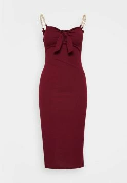 WAL G. CHAIN STRAP MIDI DRESS - Cocktail Dress / Party Dress - Wine -WAL G. Sales Store f1b589dff4014ca2b4e0b33272a641e1
