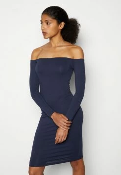 WAL G. HARRY OFF SHOULDER MIDI DRESS - Jersey Dress - Navy -WAL G. Sales Store f1d869169a634a0f885426e20941d15a