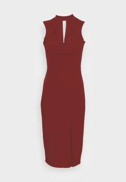 WAL G. LAMMY HALTER NECK MIDI DRESS - Shift Dress - Wine -WAL G. Sales Store f2660840de564c48a46532bf085a38a0