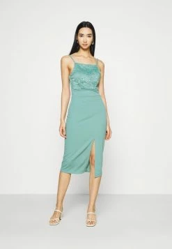 WAL G. ASHANTI LACE MIDI DRESS - Cocktail Dress / Party Dress - Sage Green