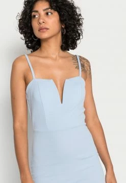 WAL G. ANIE V NECK BACK ZIP MIDI DRESS - Shift Dress - Cornflower Blue -WAL G. Sales Store fdf0bb2dcd604920b41a6ba89c6d4afa