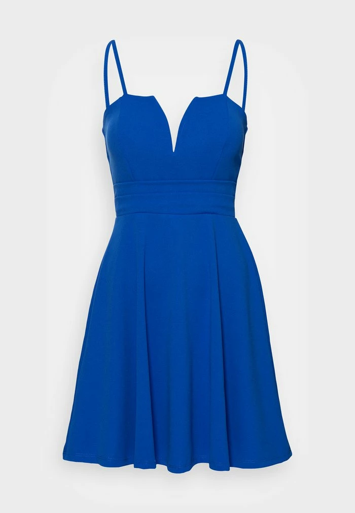 PAOLA NECK SKATER DRESS - Cocktail dress / Party dress - electric blue WAL G. PAOLA NECK SKATER DRESS - Cocktail Dress / Party Dress - Electric Blue -WAL G. Sales Store fe0cba3feecb42c385bf59595a13e221