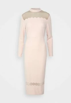 WAL G. WGXZL WEDDING - FRANKA HIGH NECK MESH MIDI DRESS - Cocktail Dress / Party Dress - Blush Pink -WAL G. Sales Store fe2e13e86162482fa42b7eb91bb6c06a