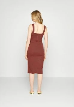 WAL G. V NECK MIDI DRESS - Shift Dress - Dark Mauve Pink -WAL G. Sales Store febfd71f44c44810a80bac136746a391