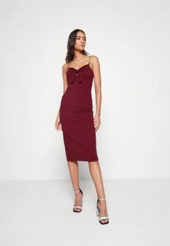 WAL G. CHAIN STRAP MIDI DRESS - Cocktail Dress / Party Dress - Wine